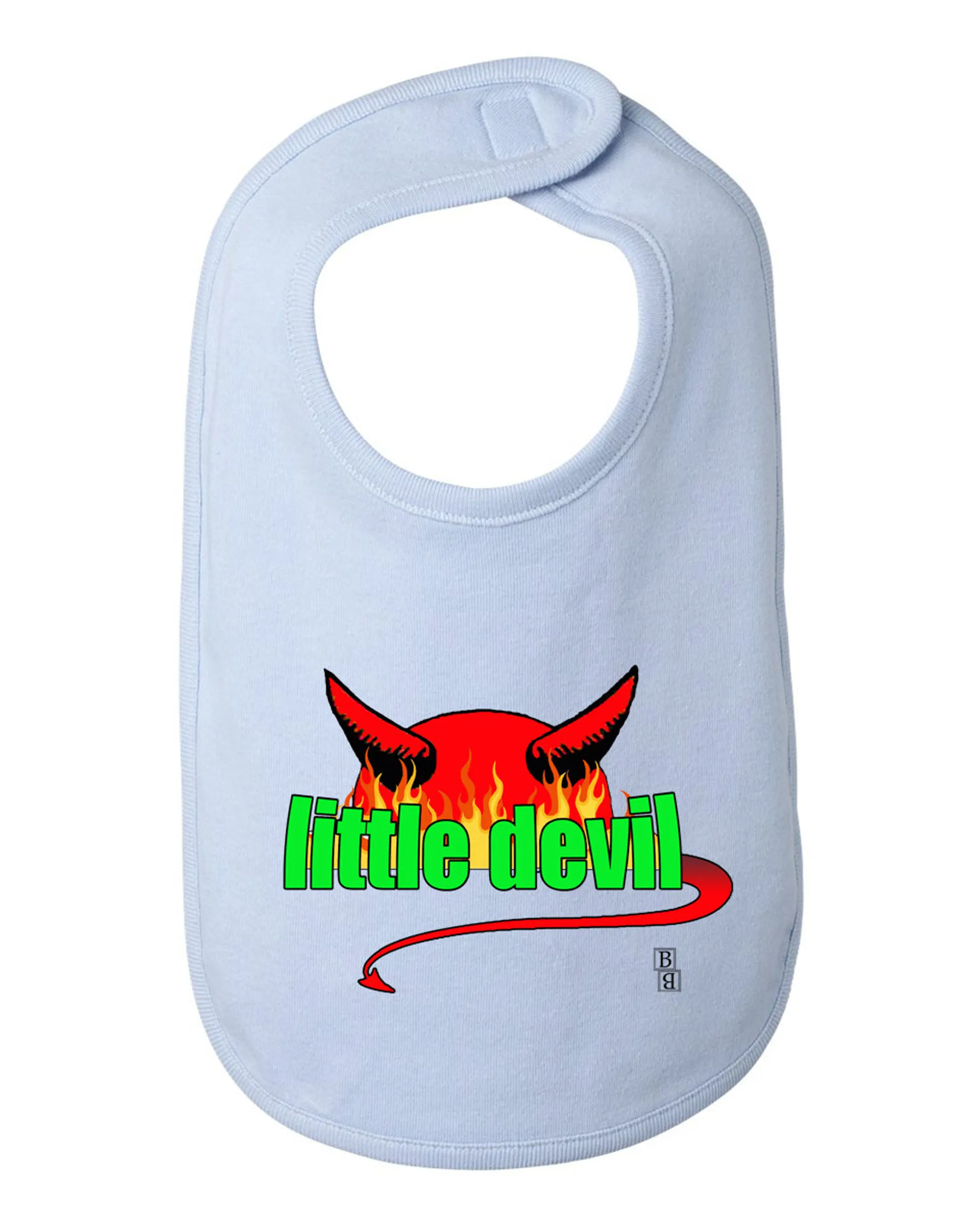 Little Devil Funny Boy Baby and Toddler Bib  One Size 