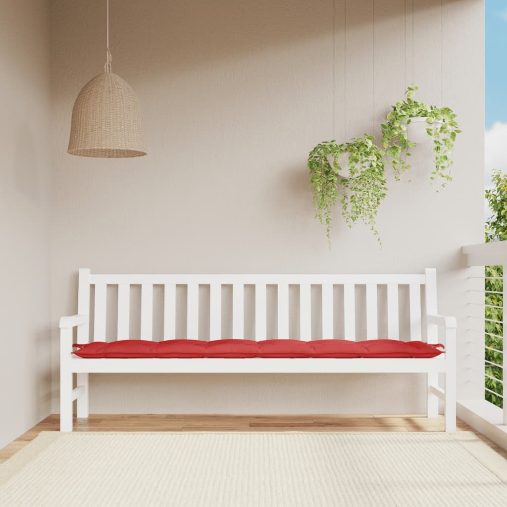 Garden Bench Cushion Red Oxford fabric 78.7 x 19.7 x 2.8 inches