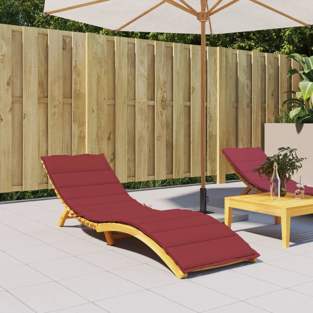 Sun Lounger Cushion Wine Red Oxford fabric (100% polyester)
