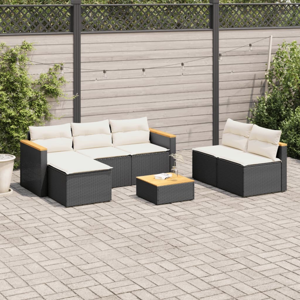 Garden Sofa Set Black, brown, cream white