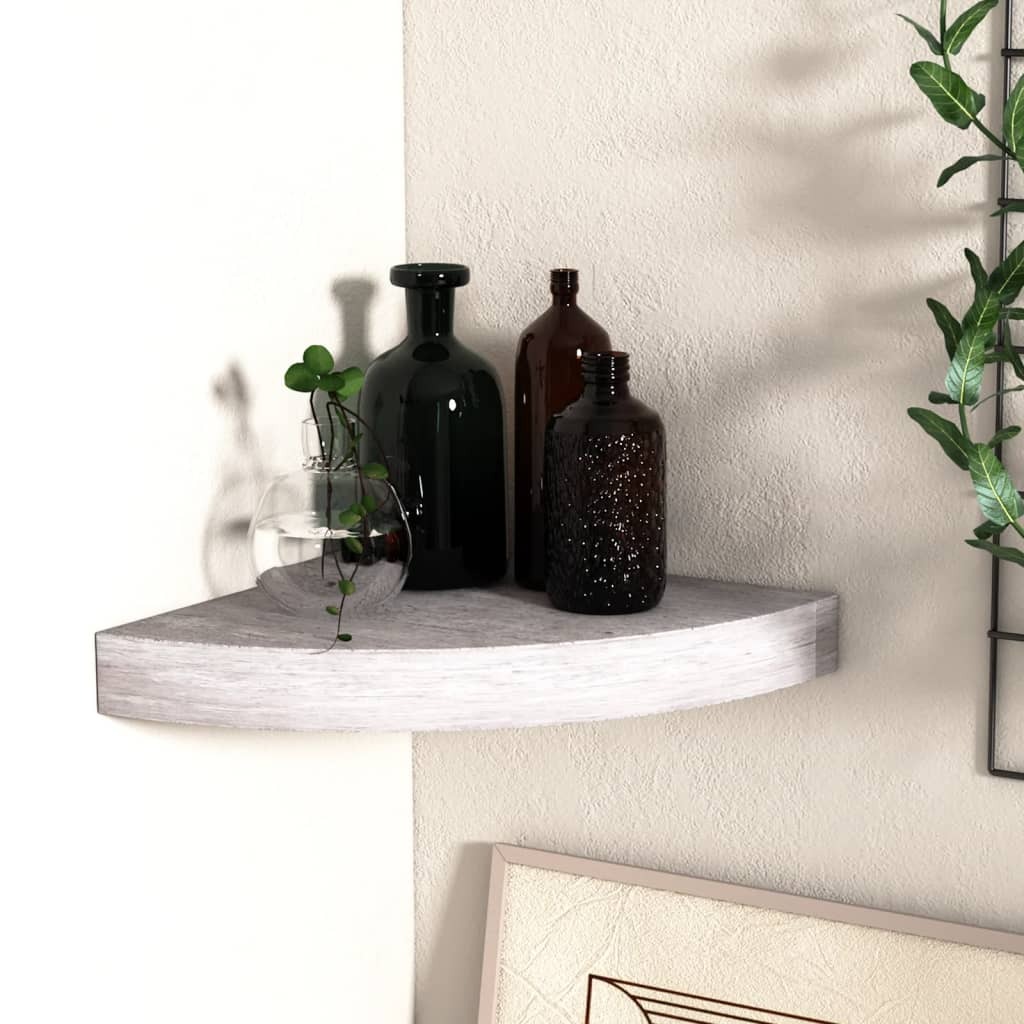 Wall Corner Shelf Concrete grey Honeycomb MDF, metal Small