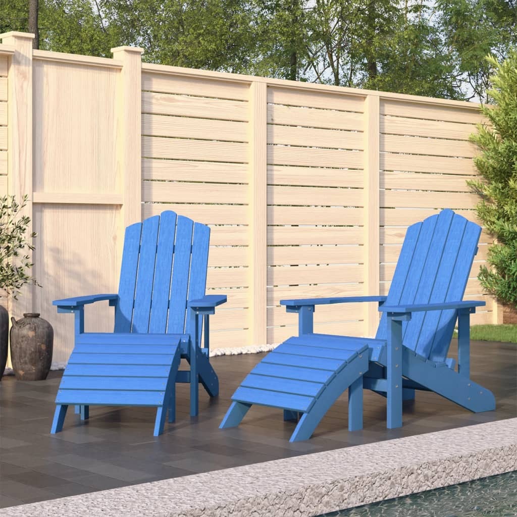 Garden Chair Aqua blue HDPE (High Density Polyethylene) Standard