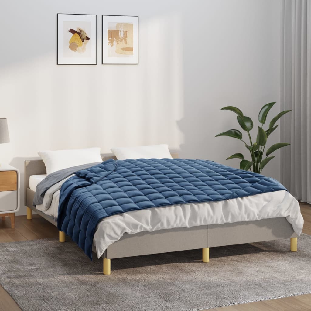 Weighted Blanket Blue Brushed polyester microfiber Single