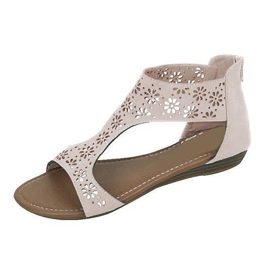 Color: Cream,Size: 9 - Crazy Daisies Summer Sandals