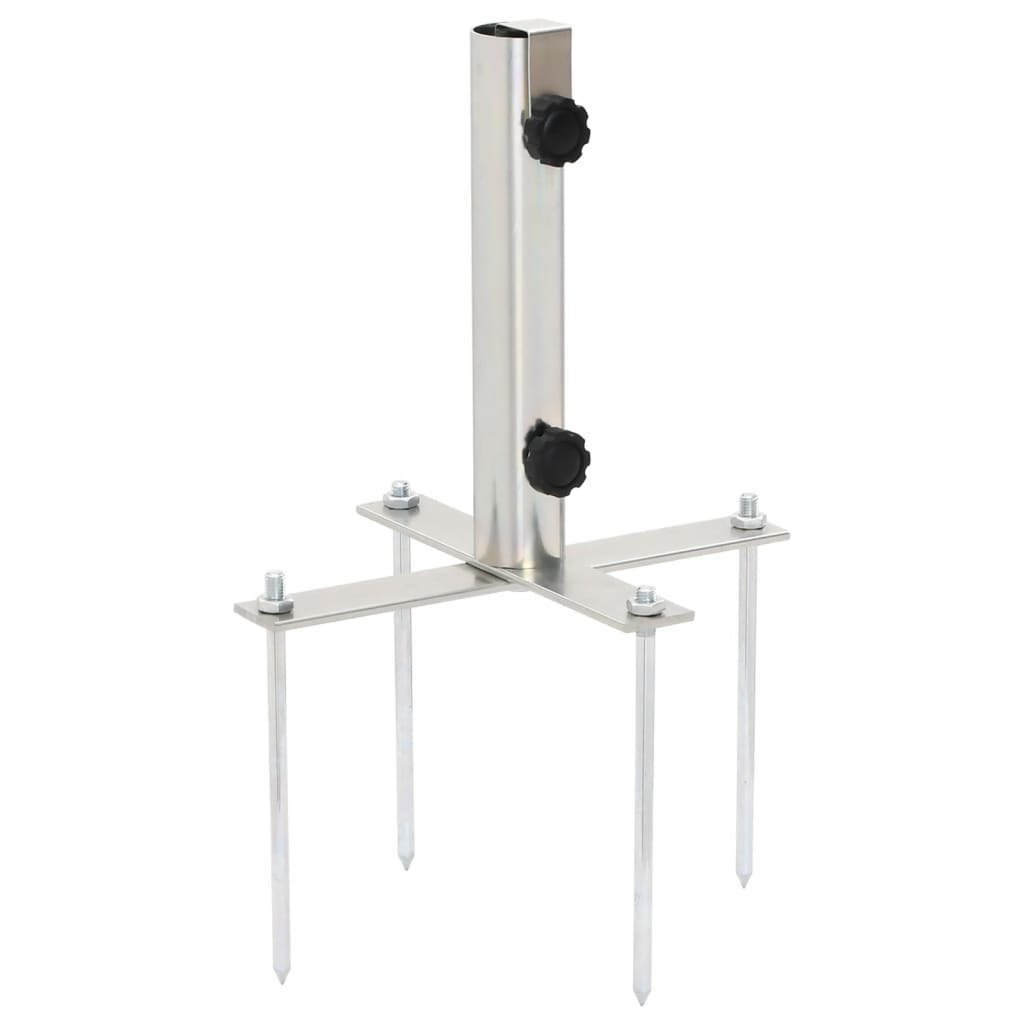 Parasol Base Silver Steel with powder coating Compact