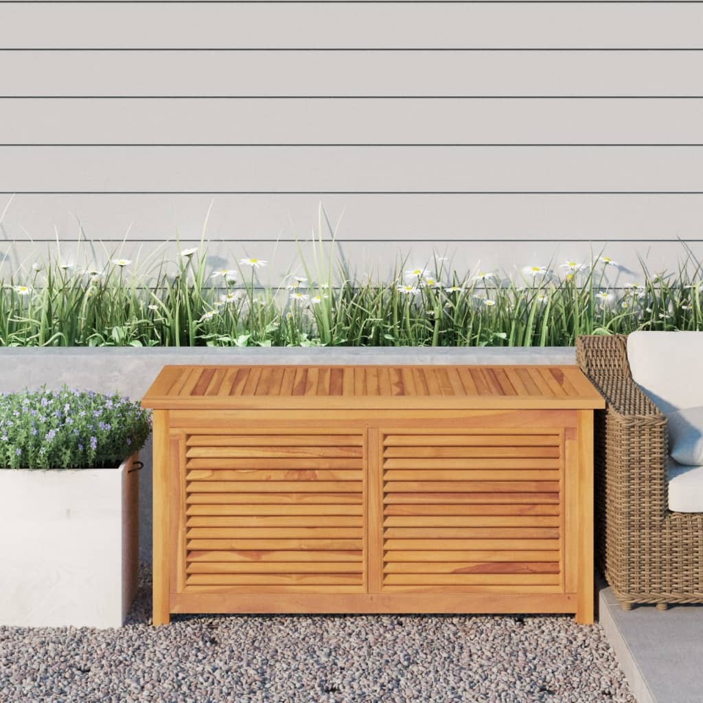 Garden Storage Box Teak brown Solid teak wood with water-based finish