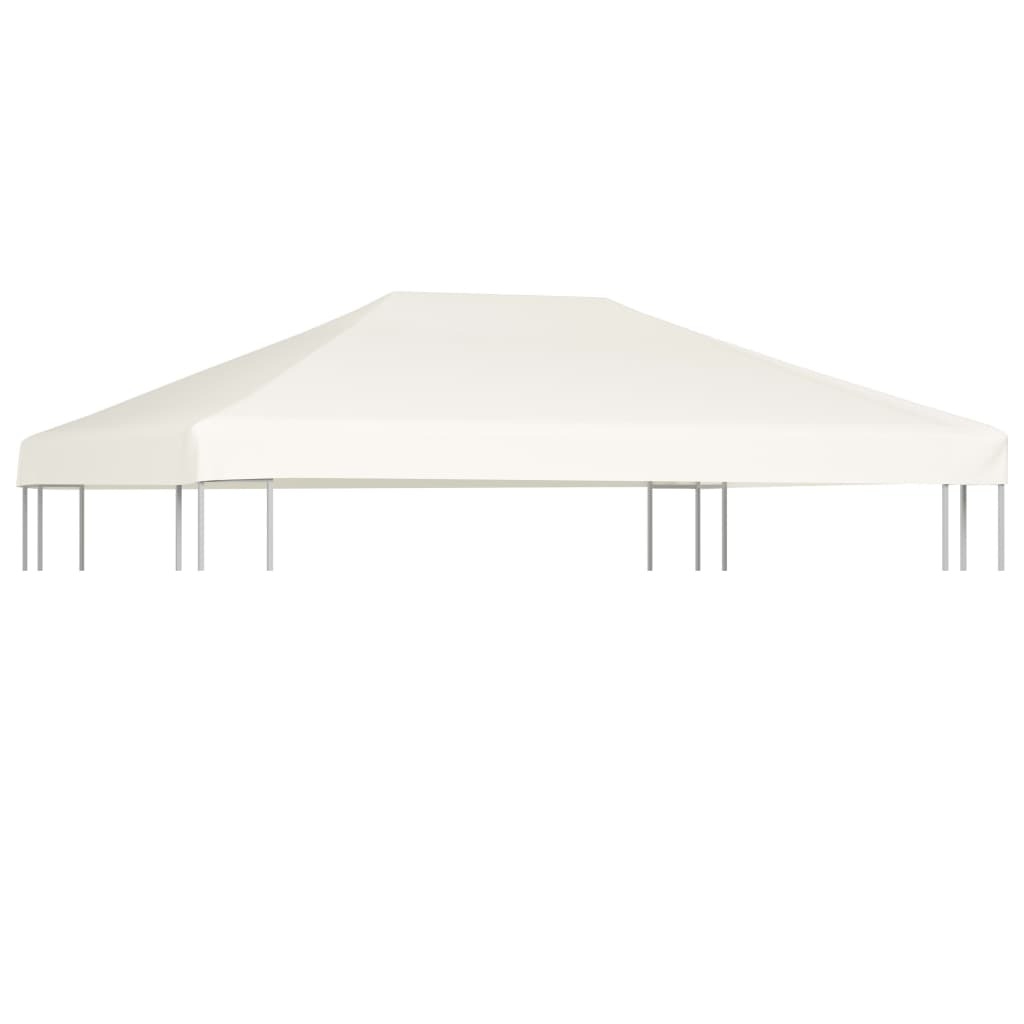 Gazebo Top Cover Cream White Polyester with PVC coating