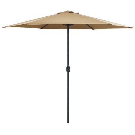 Garden Parasol Taupe Polyester Standard Garden Parasol Round