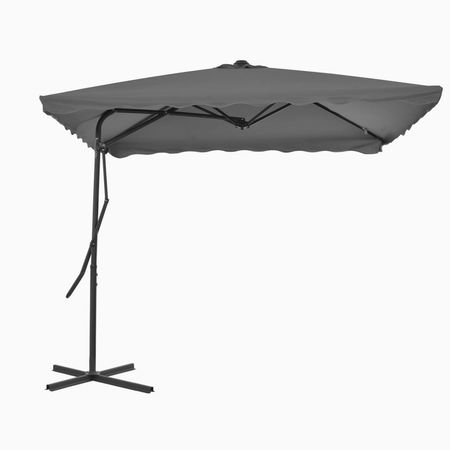 Garden Parasol Anthracite Polyester fabric and steel pole