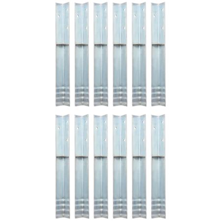 L-shaped Ground Anchors 12 pcs Galvanized Steel 2"x2"x19.7"