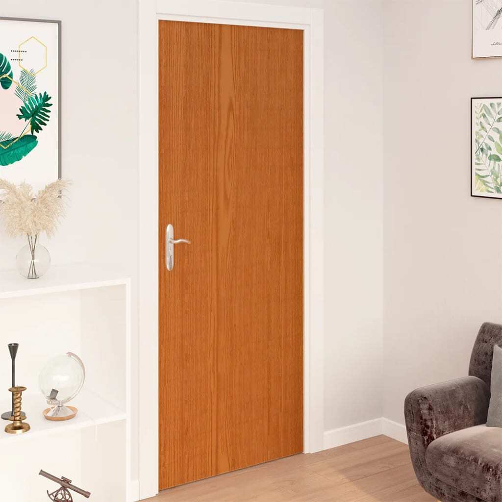 Door Film Set of 4 Light Oak PVC 82.7 x 35.4 in