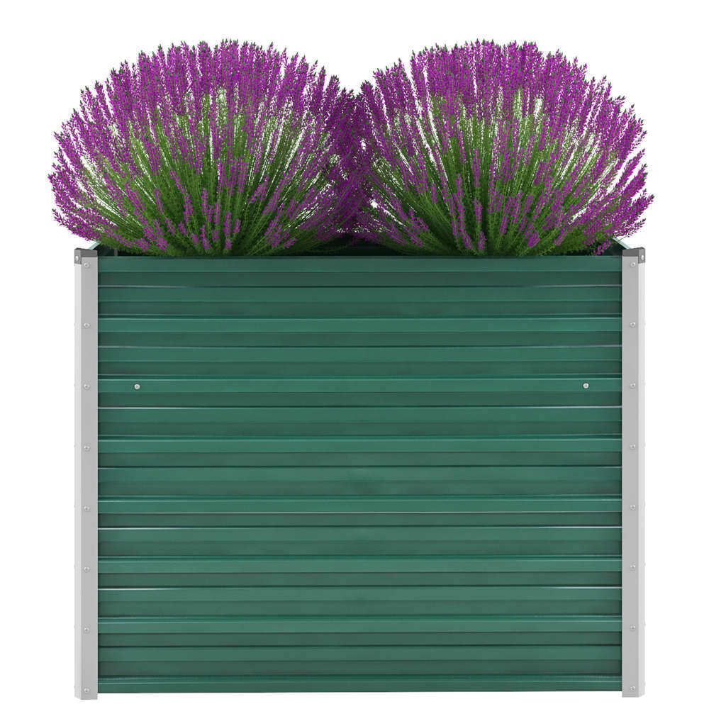 Raised Bed Green Galvanized Steel 39.4 x 15.7 x 30.3 in