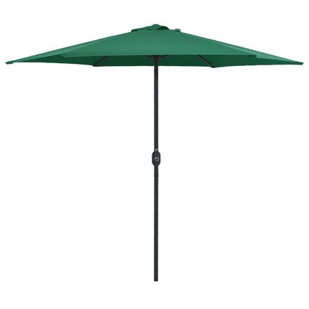 Garden Parasol Green Polyester Large Tiltable Garden Parasol