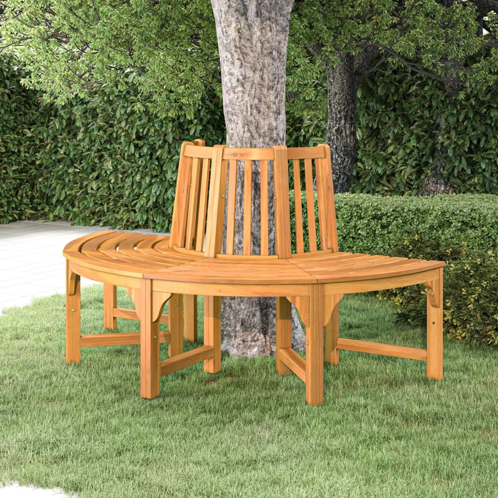 Tree Bench Reddish Brown Solid Eucalyptus Wood with an Oil Finish