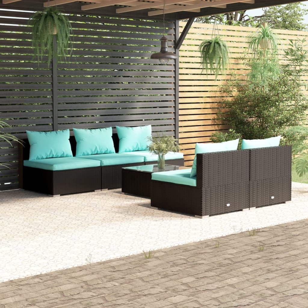 Garden Lounge Set Black