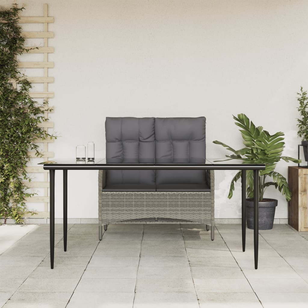 Garden Dining Set Grey, Black, Dark grey