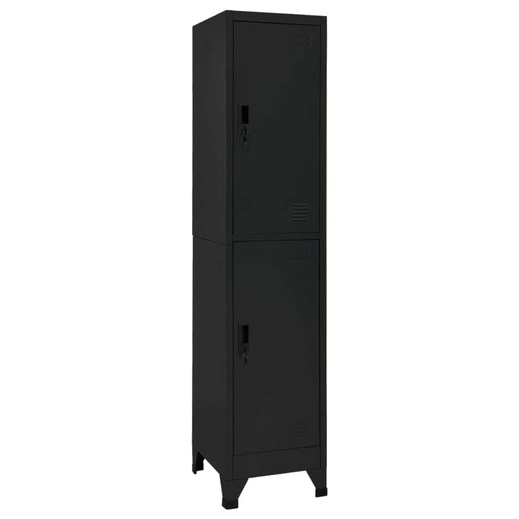 Locker Cabinet Black Steel 70.9 in tall Locker Cabinet