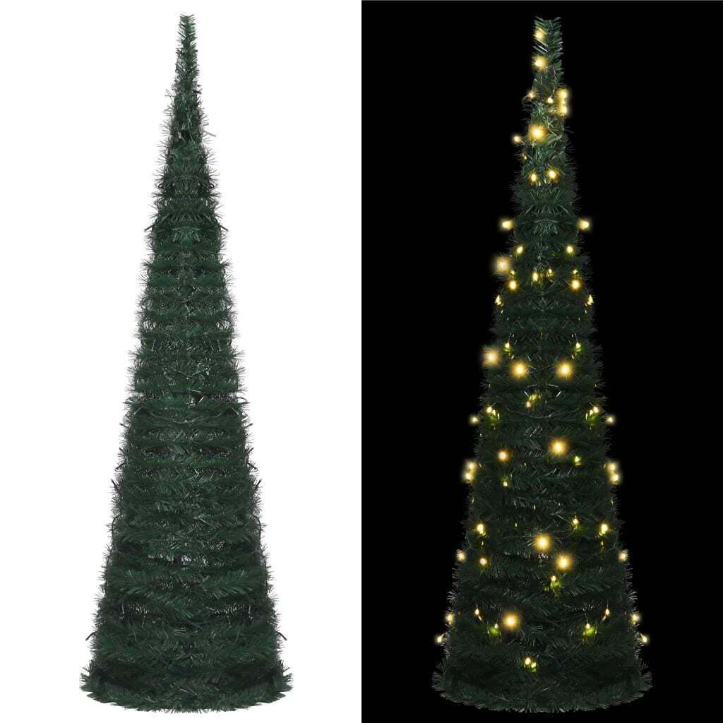 Pop-up Christmas Tree Green PVC 59 in Collapsible