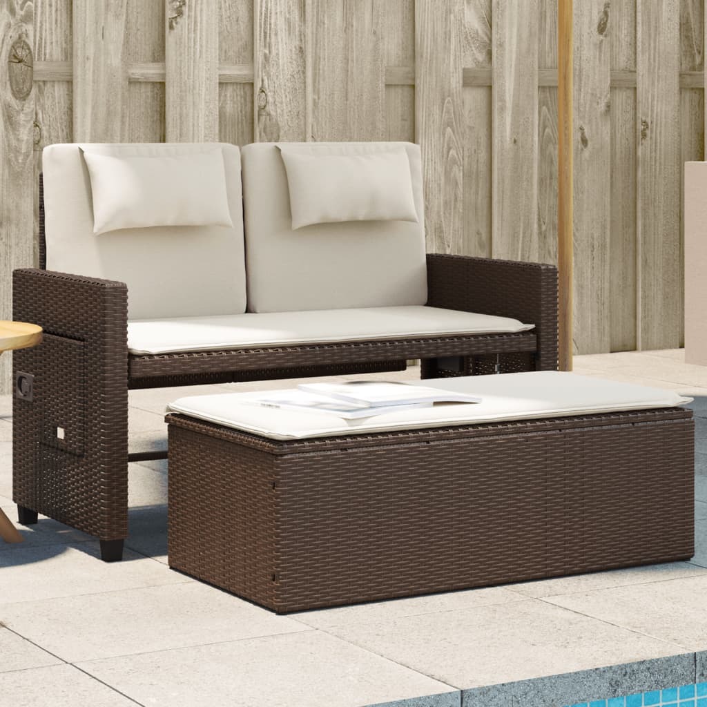 Garden Bench Brown, Cream White