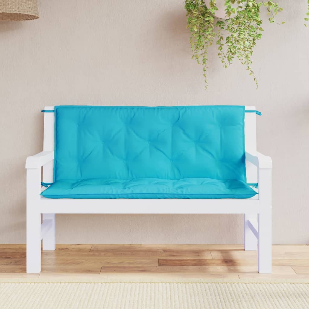 Garden Bench Cushion Set of 2 Turquoise