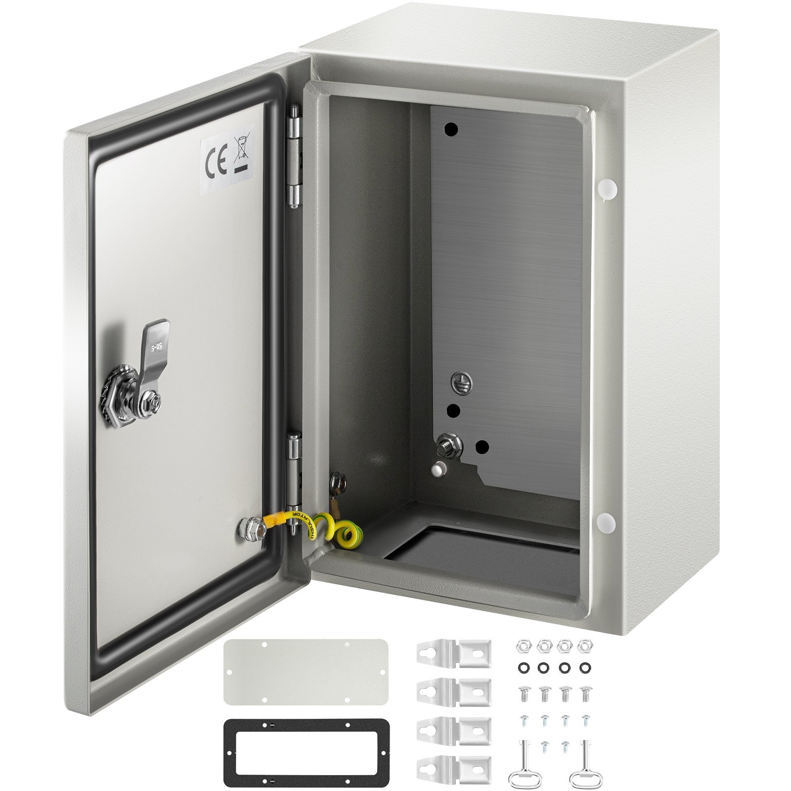 NEMA Steel Enclosure 12?&mdash;8?&mdash;6,NEMA 4X Steel Electrical Box,IP66 Waterproof & Dustproof,Outdoor/Indoor Electrical Junction Box,with Mounting Plate