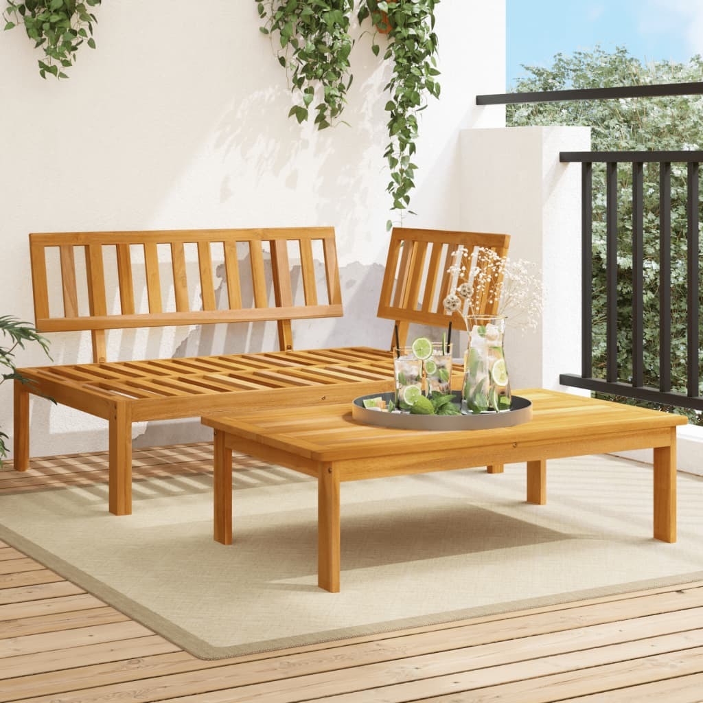 Pallet Sofa Set Natural Wood Solid Acacia wood Medium-sized