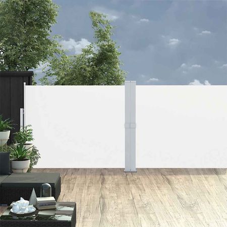 Side Awning Cream Polyester with PU coating, Powder-coated steel