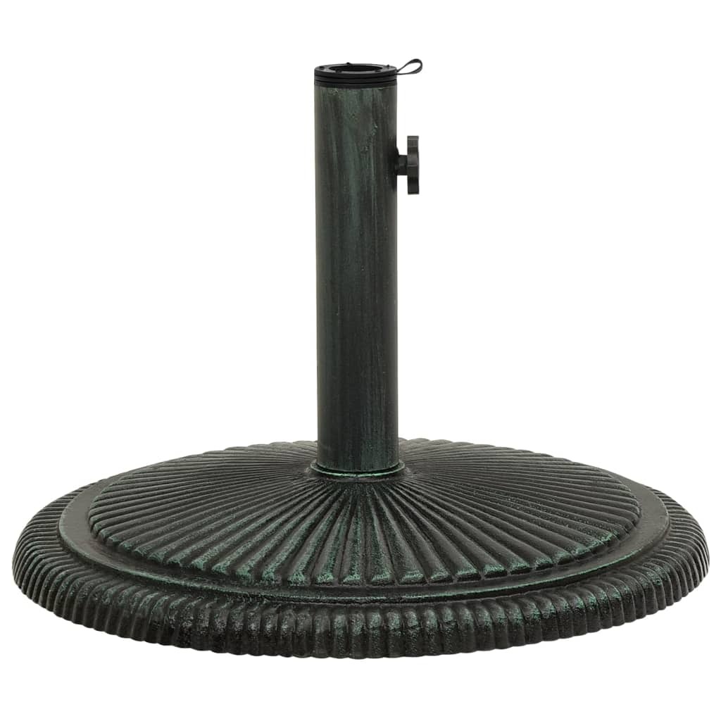 Umbrella Base Green Cast Iron Portable Round Traditional
