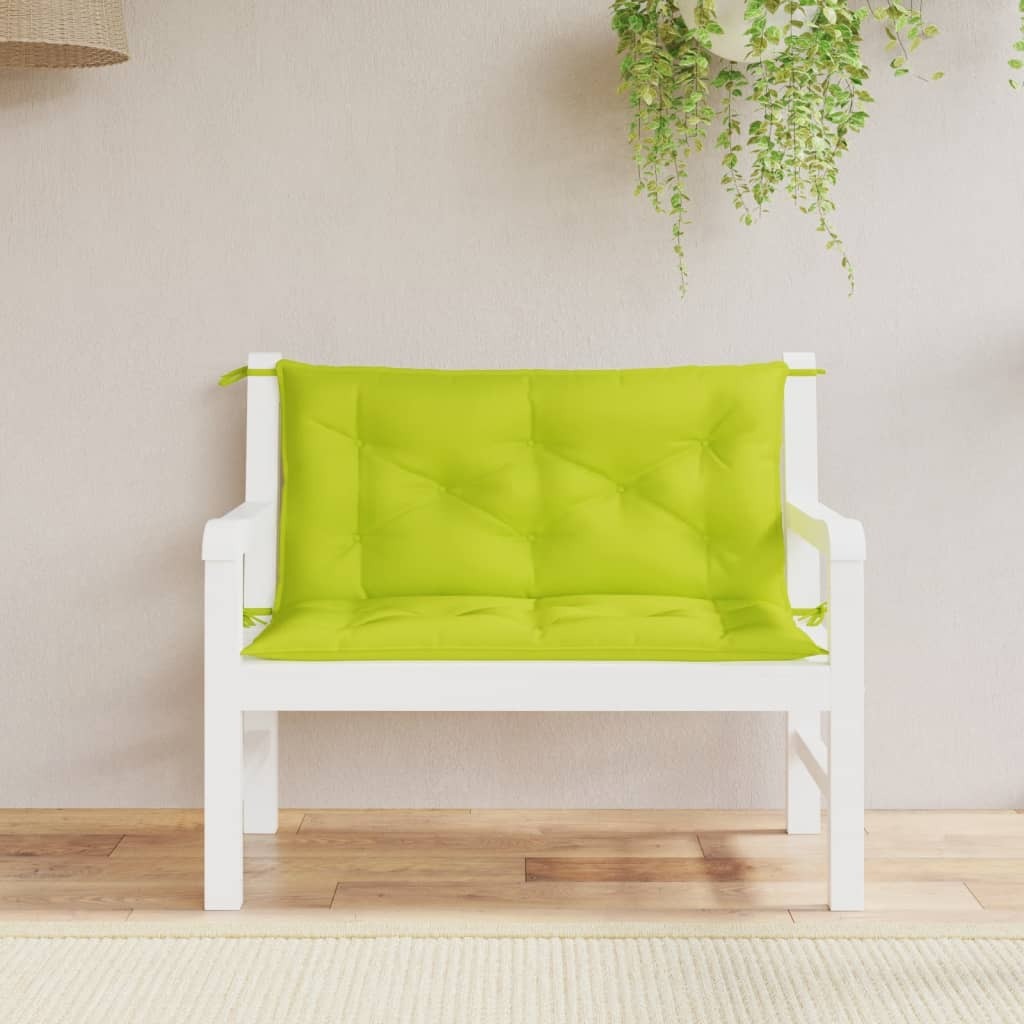 Garden Bench Cushion Set of 2 Bright green