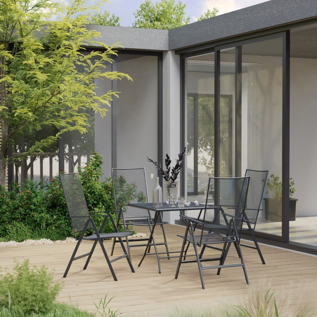 Dining Set Anthracite Steel with e-coated and powder-coated finish