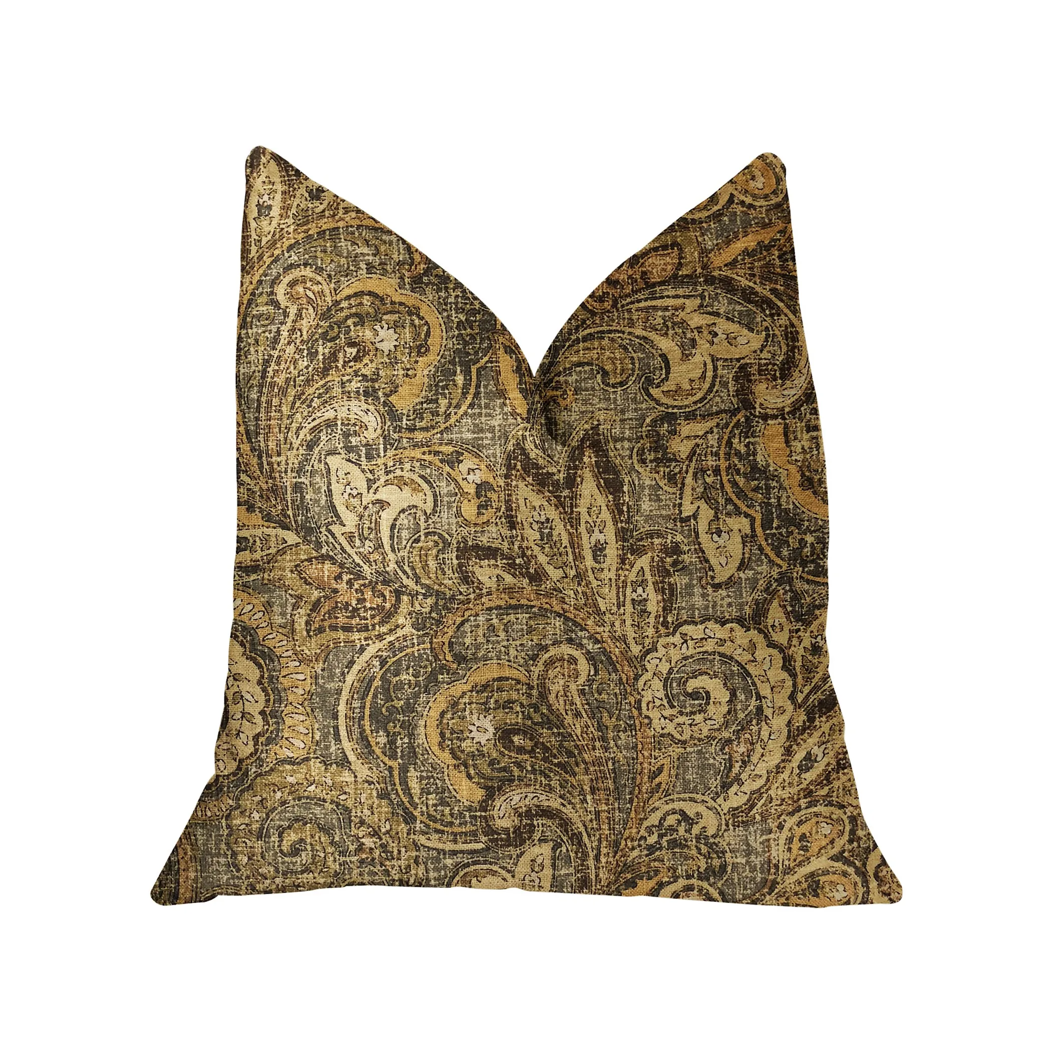 Plutus Cypress Field Brown Luxury Throw Pillow