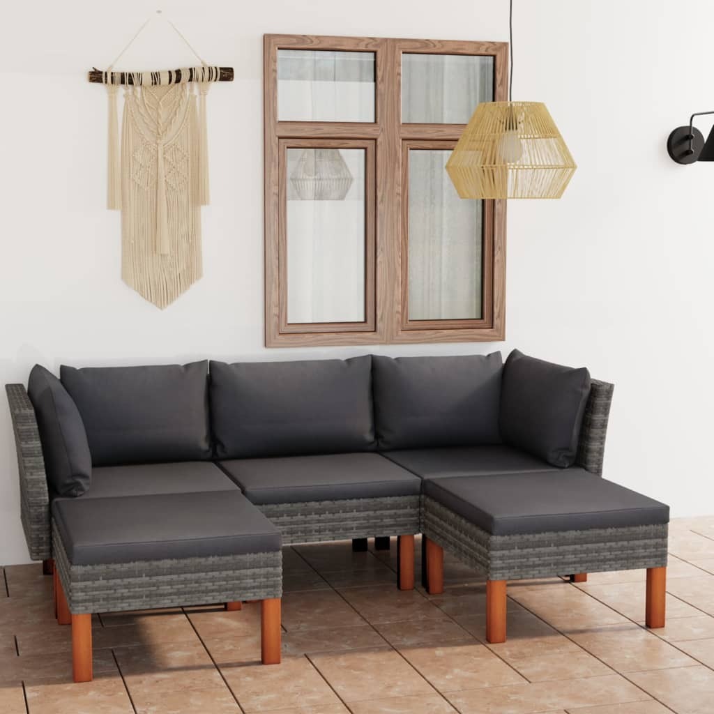 Garden Lounge Set Grey and Anthracite