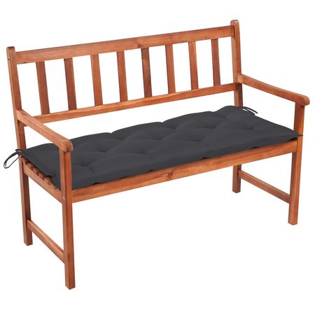 Garden Bench Light brown, Anthracite cushion