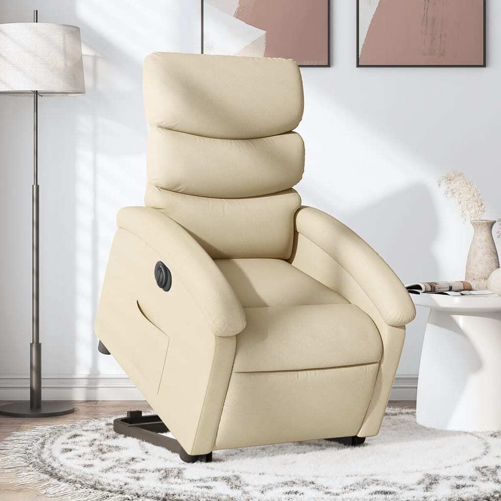 Electric Stand Up Recliner Chair Cream