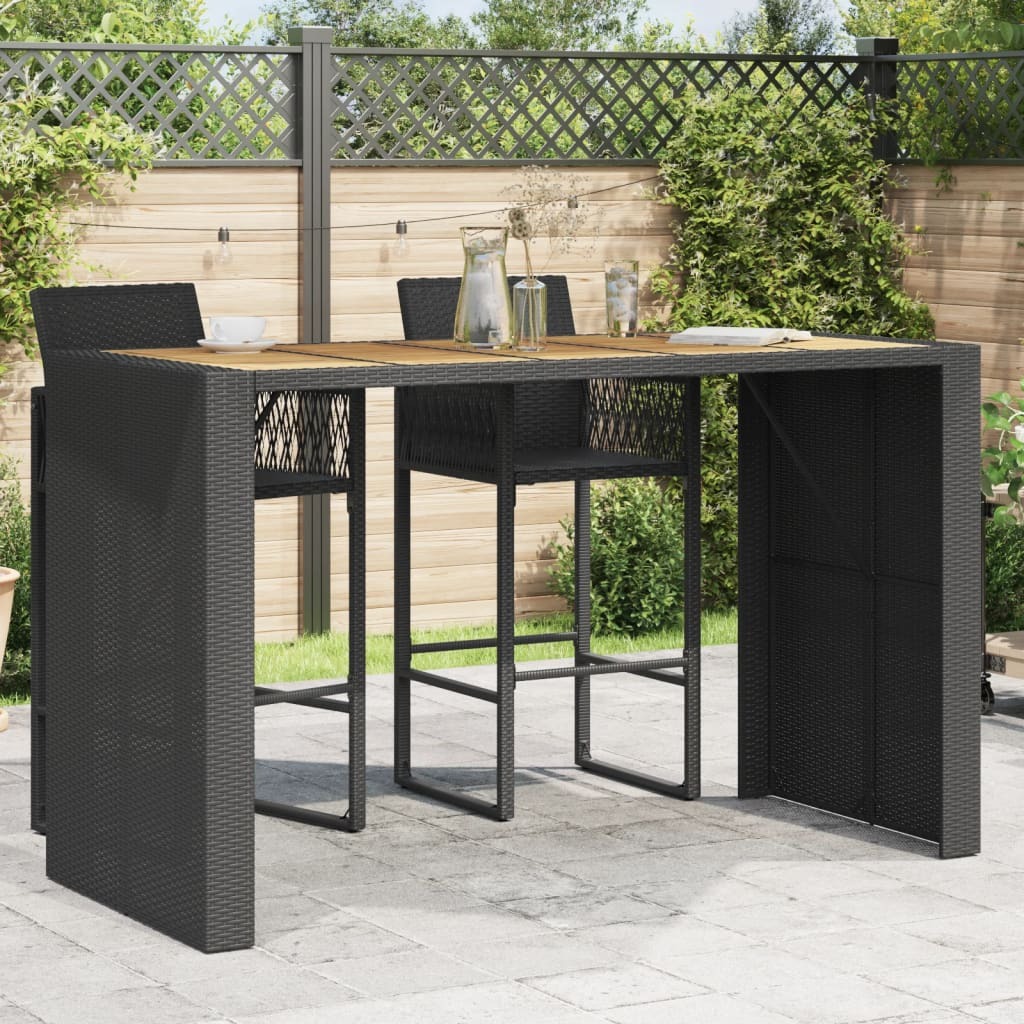 Garden Bar Table Black