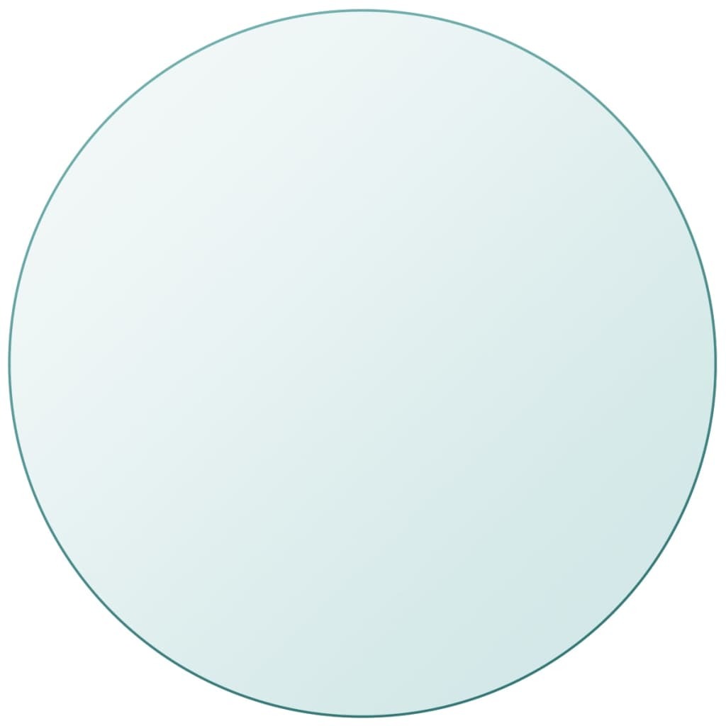 Replacement Table Top Clear Tempered Glass 11.8 in Diameter