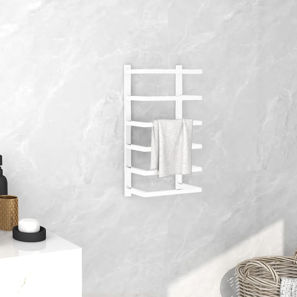 Towel Rack White Steel Towel Rack Rectangular Modern