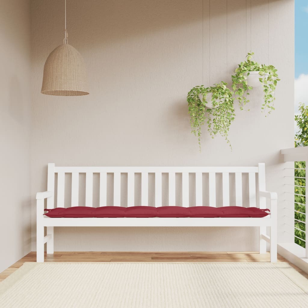 Garden Bench Cushion Wine Red Oxford fabric (100% polyester)