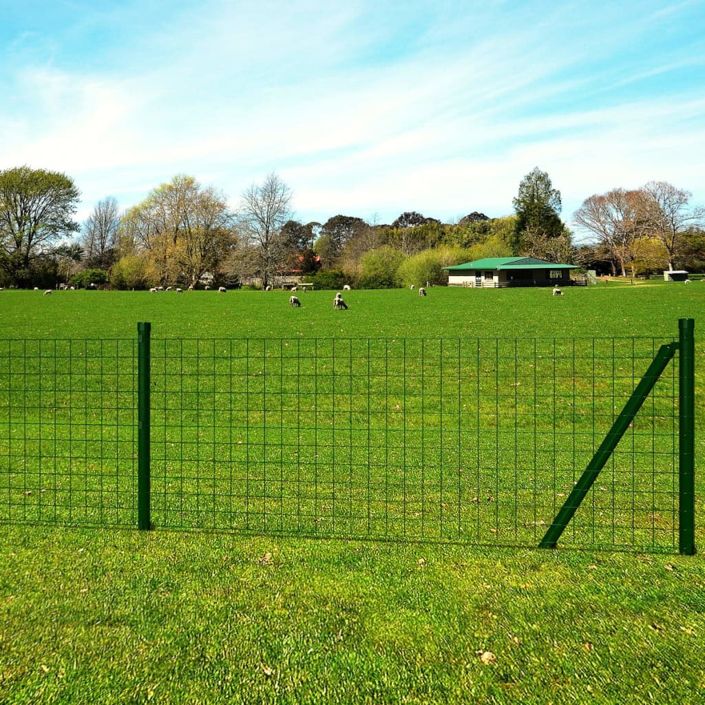Euro Fence Steel 82ftx3.9ft Green