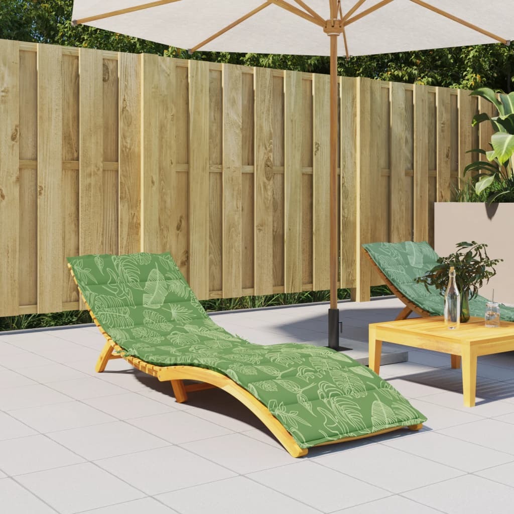 Sun Lounger Cushion Leaf Pattern Oxford Fabric (100% polyester)