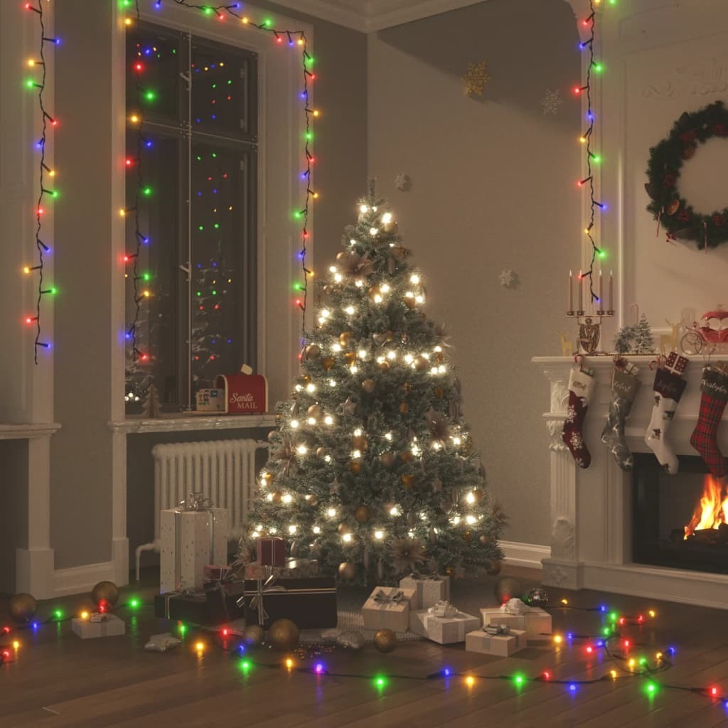 LED String Multicolor PVC, copper 49.2 ft long