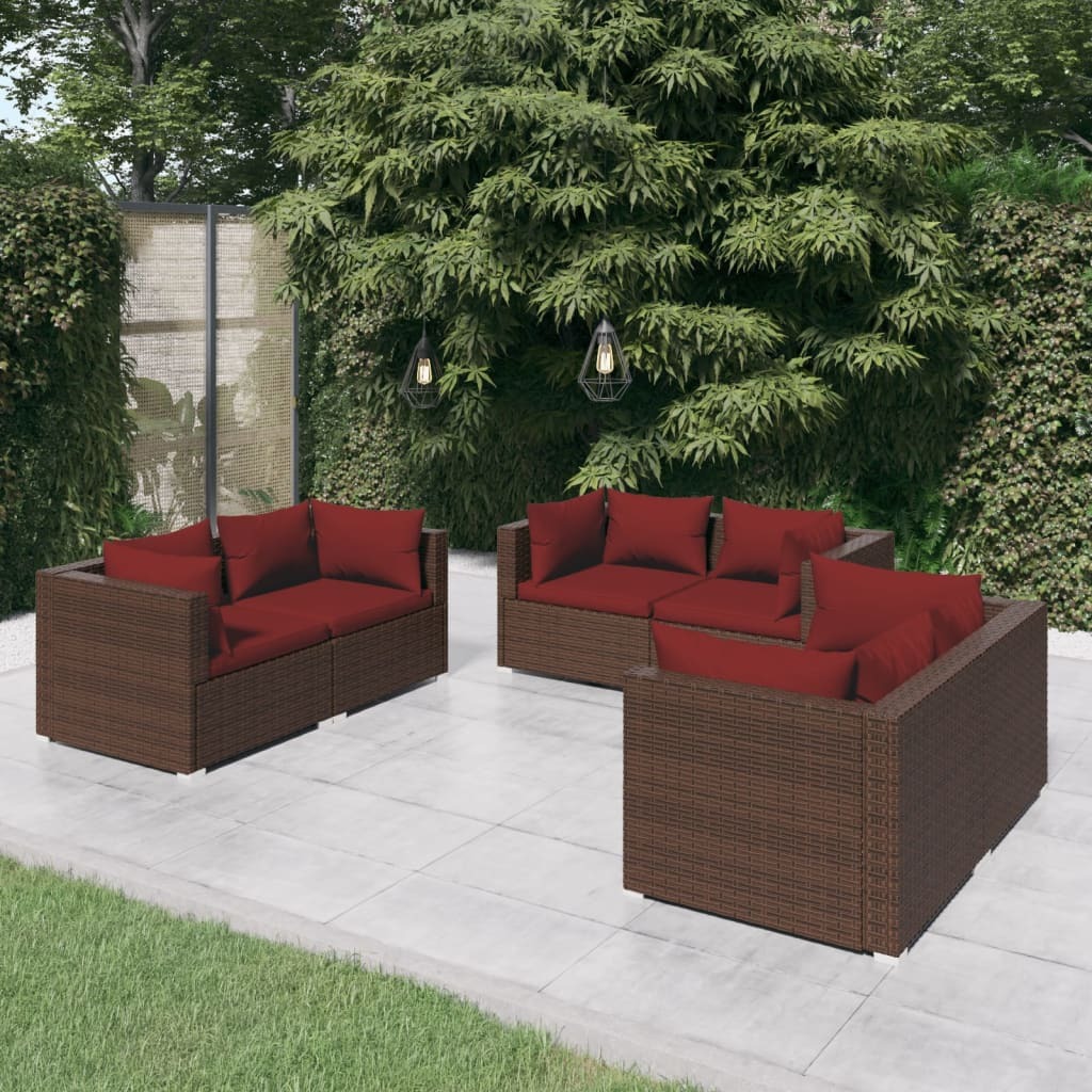 Garden Lounge Set Brown