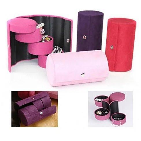 Color: Red - Jewel Roll For Jewell Lovers And Travelers Organize Your Personal Jewels Neatly In Easy To Carry Roller Case