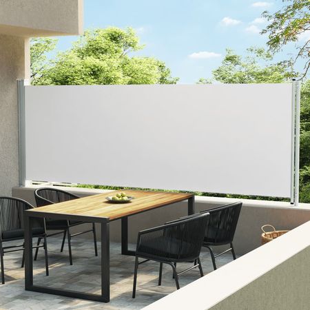 Side Awning Cream Polyester with PU coating, Powder-coated steel